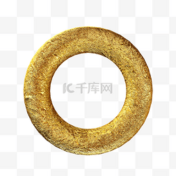 斑驳质感金属立体圆环