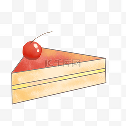 水果糕点插画图片_草莓樱桃蛋糕插画