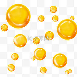 精油滴管素材图图片_黄色精油气泡
