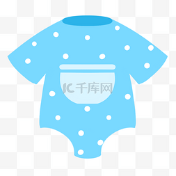 婴儿服装素材图片_婴儿服装卡通蓝色衣服