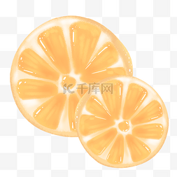 夏季图片_黄色圆形可爱夏季柠檬片