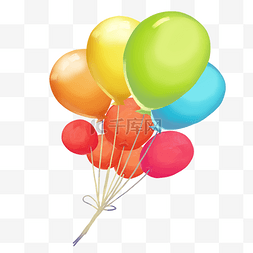 漂浮彩色气球图片_漂浮彩色气球