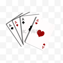 纸牌元素图片_仿真矢量四色扑克装饰图案