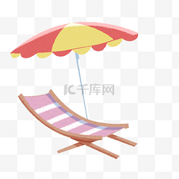 沙滩椅子遮阳伞插图