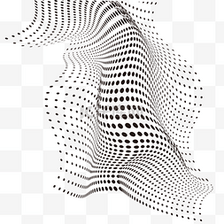 曲折波浪黑色抽象点科技