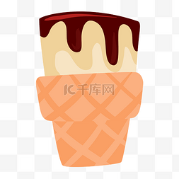 风筒风图片_卡通风奶油巧克力冰淇淋