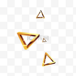 电商装饰金色三角