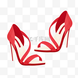 红色凉鞋装饰