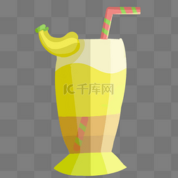 鲜榨饮品海报图片_鲜榨黄色香蕉汁