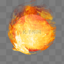 大火火焰燃烧素材图片_黄色圆形火球