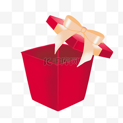 圣诞节打开礼盒图片_打开红色礼物盒