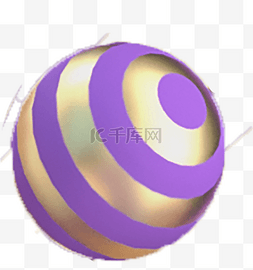 异形形状图片_蓝紫色圆球