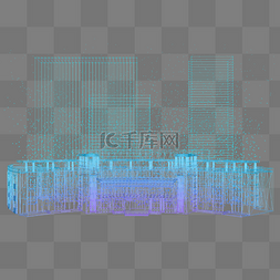 光点线png图片_楼空间建筑科技商业智能魔幻数据