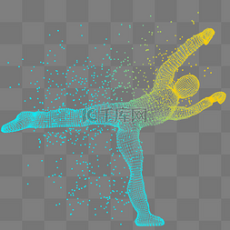 人体数据图片_人体科技运动舞蹈智能魔幻数据光