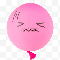 可爱粉色气球图片_沮丧失落气球