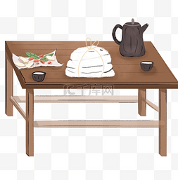 桌子茶壶图片_桌子茶壶