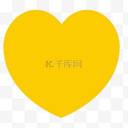 黄色心形图片_爱心图标设计