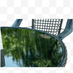 镜面8k图片_灰色镜面圆弧圆桌元素