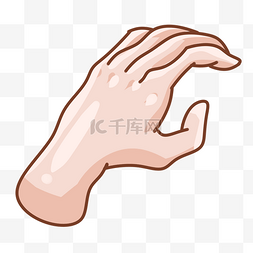 手掌的手势图片_抓挠的手势的插画