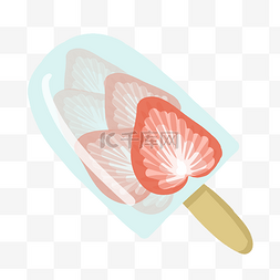 夏季草莓冰棒PNG