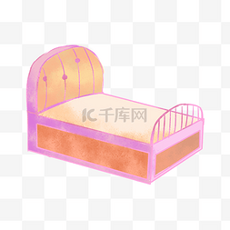 欧式的床图片_儿童床的家具插画