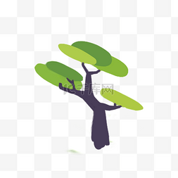 卡通绿色小树下载