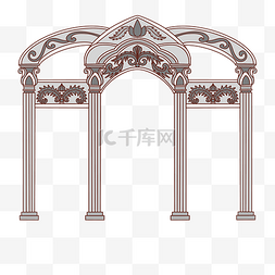 复古雕刻花纹图片_欧式拱门