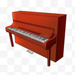 立体乐器钢琴插画