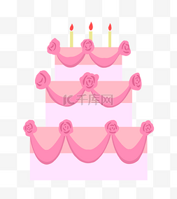 漂亮的生日蛋糕图片_漂亮的生日蛋糕插画