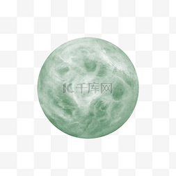 绿色圆形月球