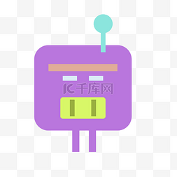 紫色小猪机器人