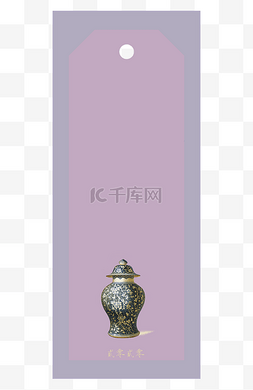 复古风花瓶图片_标题:中国风装饰书签瓷冬