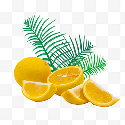 冰镇柠檬素材图片_黄色冰镇柠檬