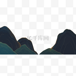 白皑皑的群山图片_中国风古风山峰