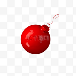红圆球图片_金属小红球
