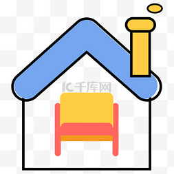 家居装饰符号的一个沙发在房子的