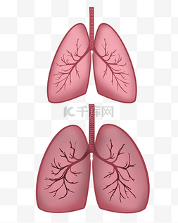 肺气肿图片_卡通手绘慢阻肺元素
