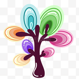 创意彩色树木