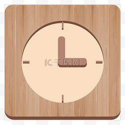 木纹时钟手机主题桌面图标