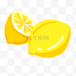 柠檬夏日水果黄色柠檬黄凉爽