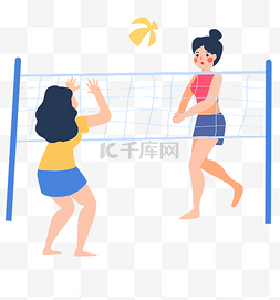 打游戏图片_海边运动活动沙滩排球
