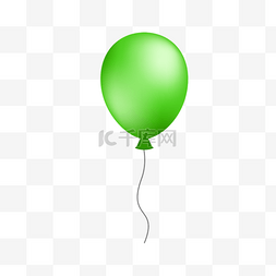 气球剪贴画图片_绿色渐变派对气球剪贴画