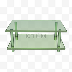 碎玻璃png图片_方形的绿色玻璃桌子