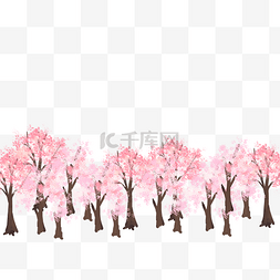 粉色桃花林树林