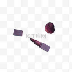 一支淡紫色女士口红png素材