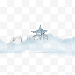 灰色水墨图片_灰色水墨风景插画