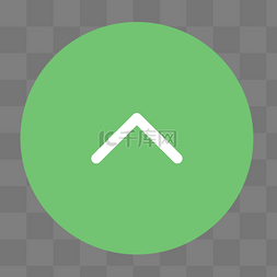 扁平科技简约图片_绿色圆弧向上箭头元素
