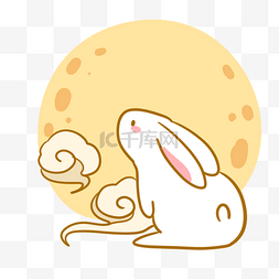 白兔图片_赏月的玉兔