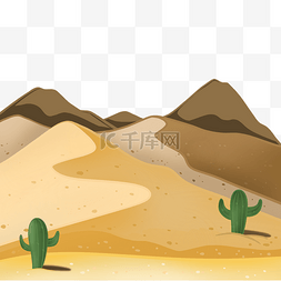 沙漠中绿洲图片_沙漠荒漠