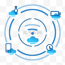 网络科技图标图片_云服务图标互联网